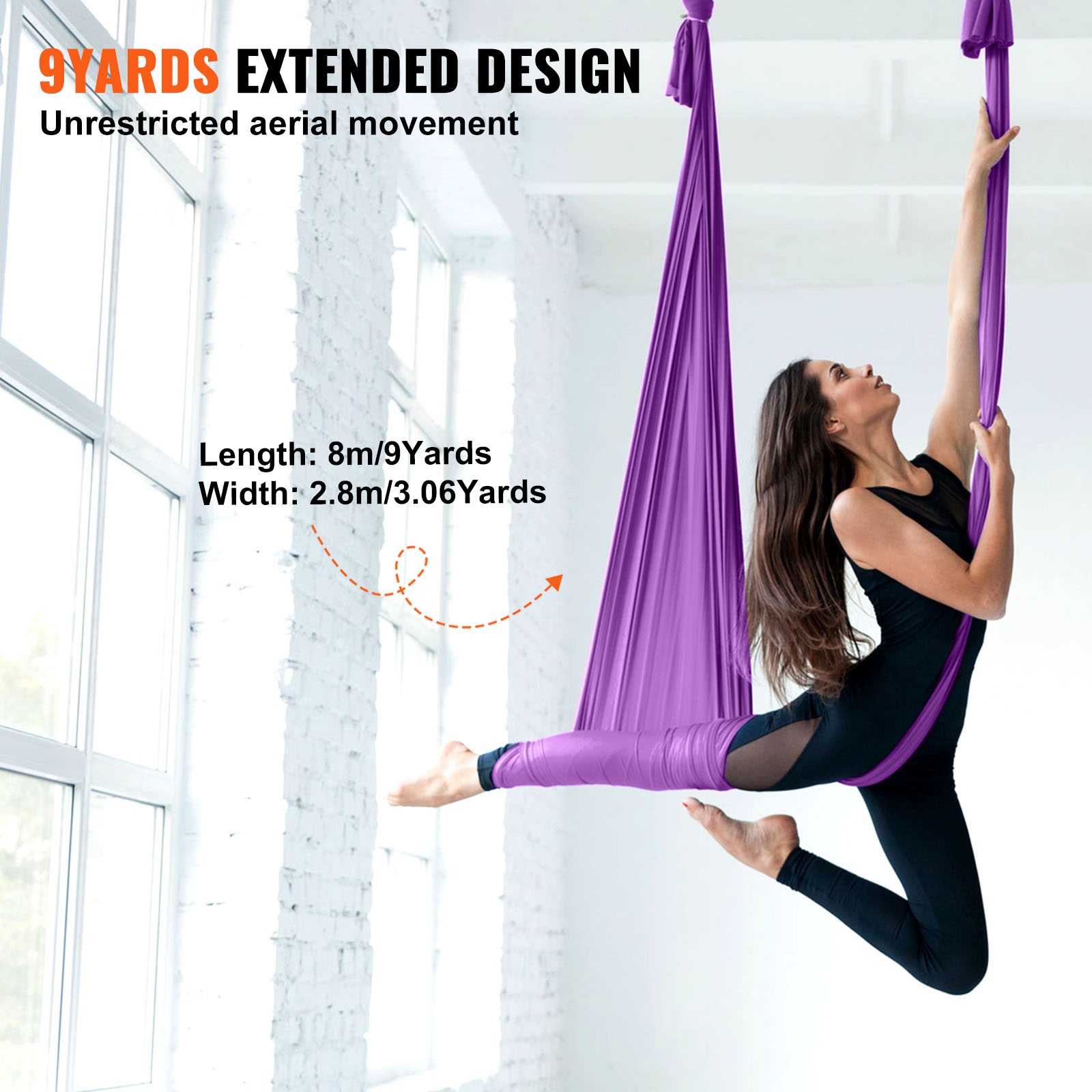 8.7/11Yards Hammock Yoga Udara - Aerial Silk Hammock ulasan dan harga