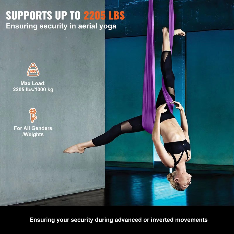 Ayunan Yoga Aerial Silk Ungu 2 - Aerial Silk Hammock ulasan dan harga